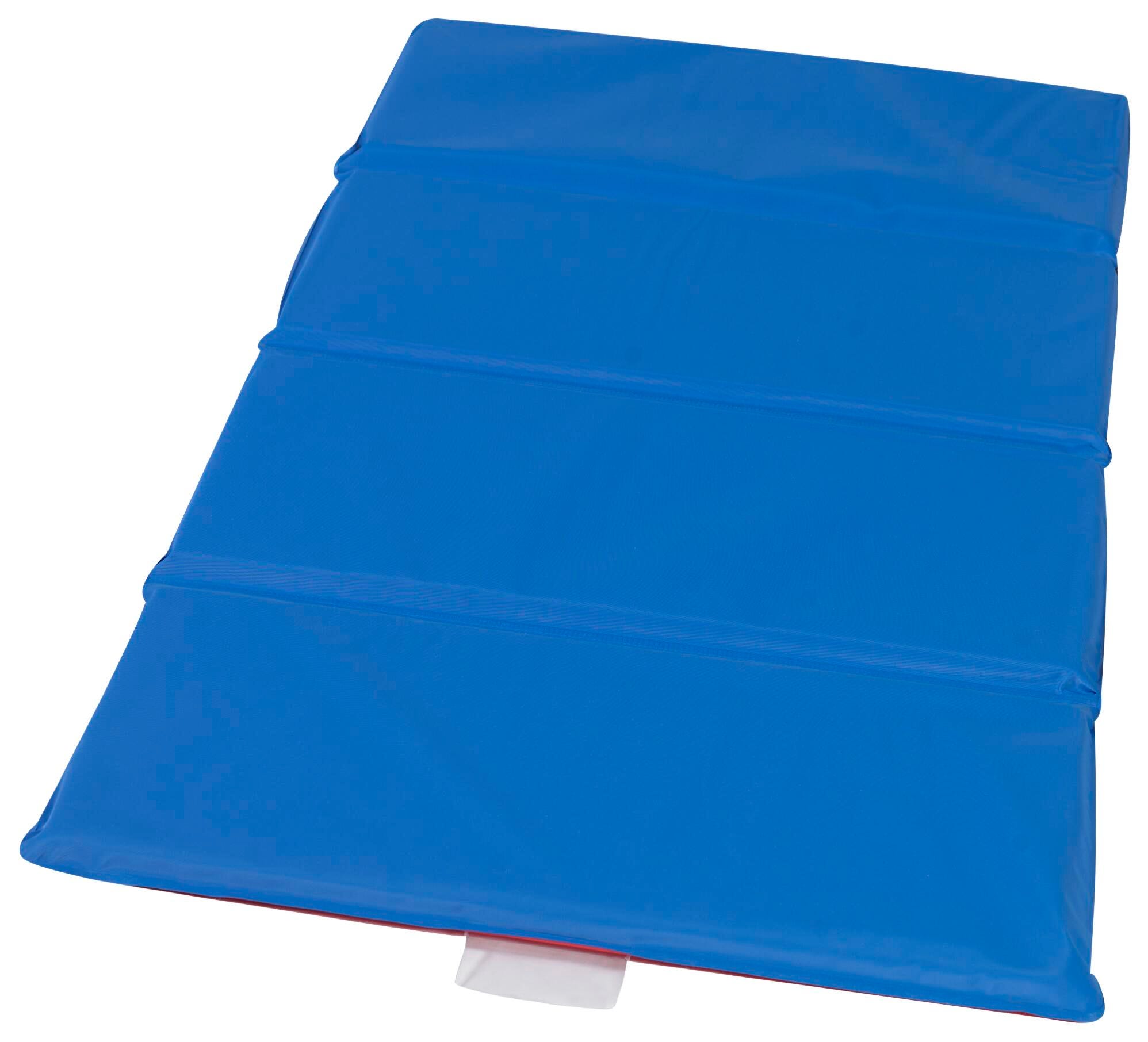 Children's Factory 4-Fold Nap Mat 1 Inch, 48 x 24 x 1 Inches, Red/Blue, Item Number 1359970